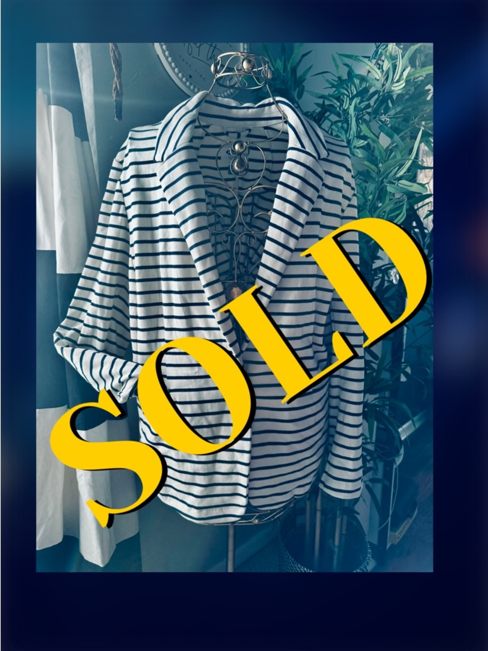 Old Navy Striped Cotton Blazer
